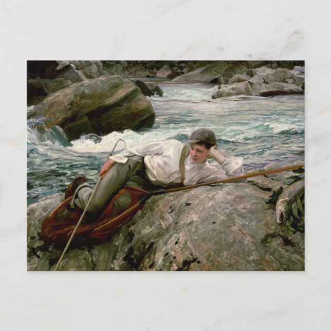 On His Holidays, Norway by John Singer Sargent Postcard (Front)