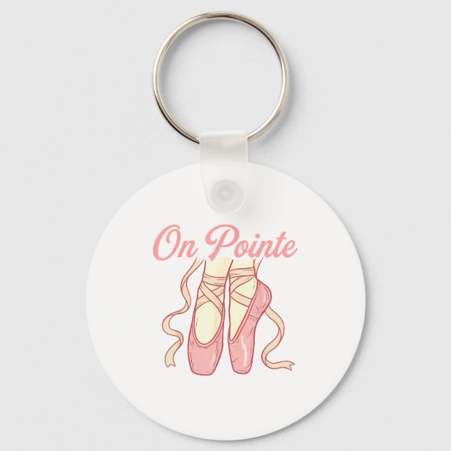 On Inte Ballet Funny Ballerina Pun Dance  Keychain (Front)