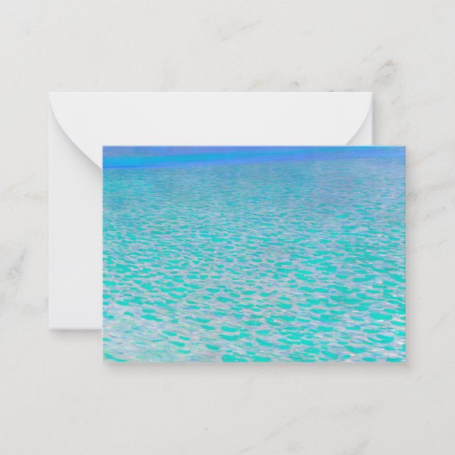On Lake Attersee by Gustav Klimt Note Card (Front)