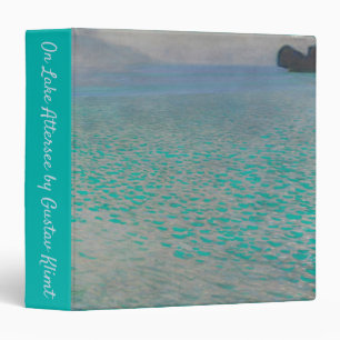 On Lake Attersee by Gustav Klimt, Vintage Fine Art 3 Ring Binder