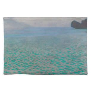 On Lake Attersee by Gustav Klimt, Vintage Fine Art Cloth Placemat