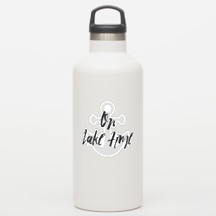On lake Time Anchor Water Bottle Tumbler Sticker