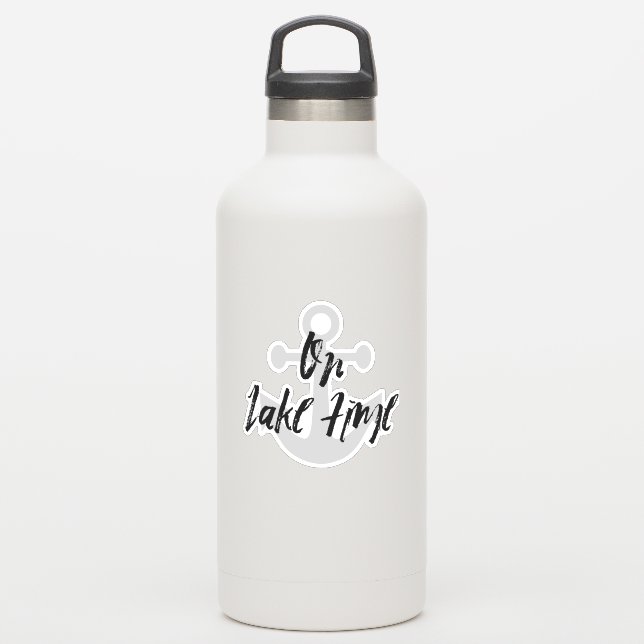 On lake Time Anchor Water Bottle Tumbler Sticker (Waterbottle)