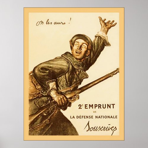 On Les Aura  French World War 1 Poster