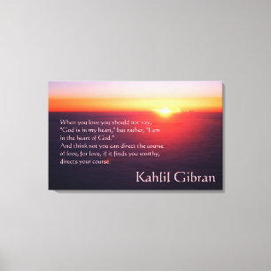 On Love - The Prophet by Kahlil Gibran Canvas Print