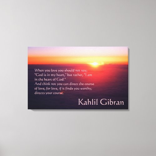 On Love _ The Prophet by Kahlil Gibran Canvas Print