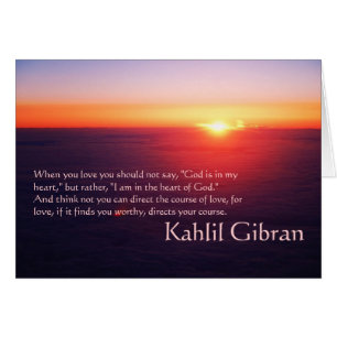 On Love - The Prophet by Kahlil Gibran Cards