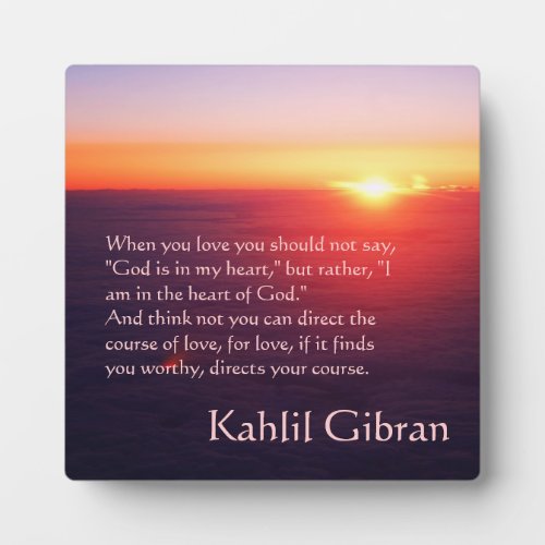 On Love _ The Prophet by Kahlil Gibran Plaque