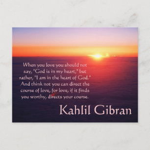 On Love - The Prophet by Kahlil Gibran Postcard