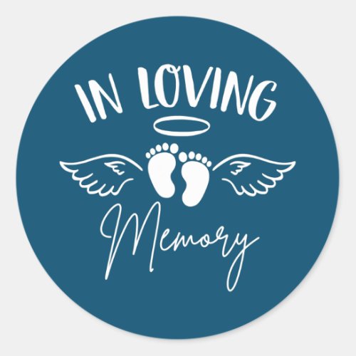 On Loving Memory Mom Of An Angel Infant Loss Classic Round Sticker