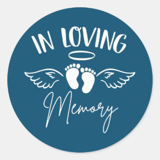 On Loving Memory Mom Of An Angel Infant Loss Classic Round Sticker