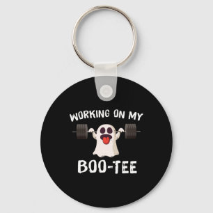 On My Boo Tee Halloween Dead Lift Ghost Gym Weight Keychain