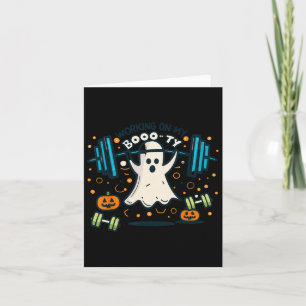 On My Boo-ty Funny Booty Halloween Ghost Workout Card