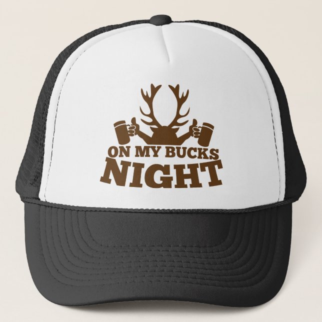 on my bucks night trucker hat (Front)