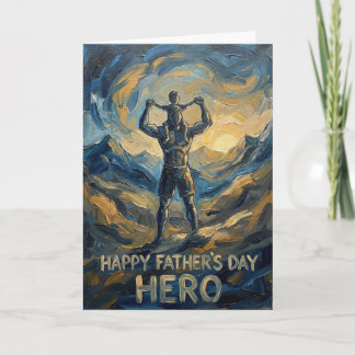 On My Hero's Shoulders Father’s Day Card