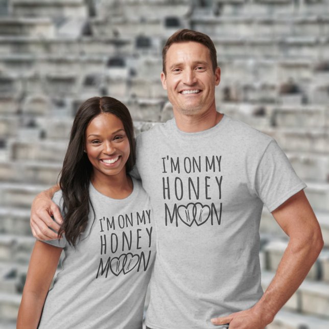 On My Honeymoon Newlyweds T-Shirt (On My Honeymoon Newlyweds T-Shirt just for you. Add your initials!)