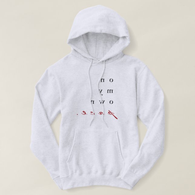 on my own pace! motivational reverse typography hoodie (Design Front)