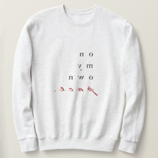 on my own pace! motivational reverse typography sweatshirt