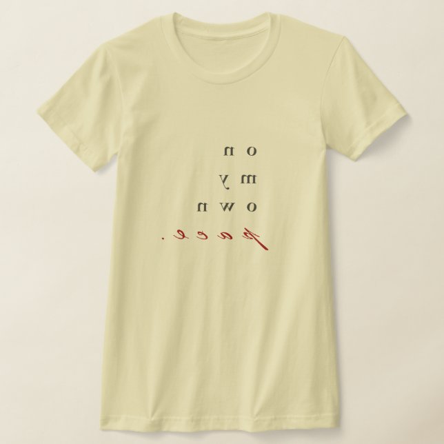 on my own pace! motivational reverse typography T-Shirt (Laydown)