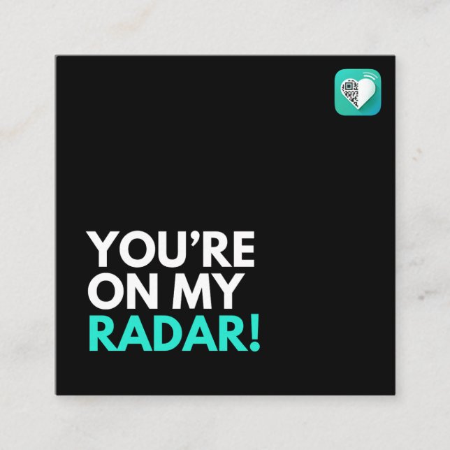 On My Radar Square Business Card (Front)