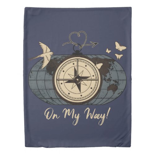 On My Way Duvet Cover
