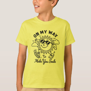On My Way To Make You Smile Cute Sun Kids T-Shirt