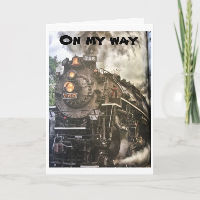 ***ON MY WAY TO SAY*** HAPPY BIRTHDAY CARD (Front)