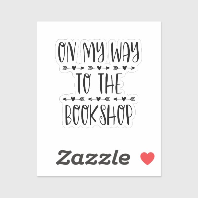 On My Way To The Bookshop Sticker (Sheet)