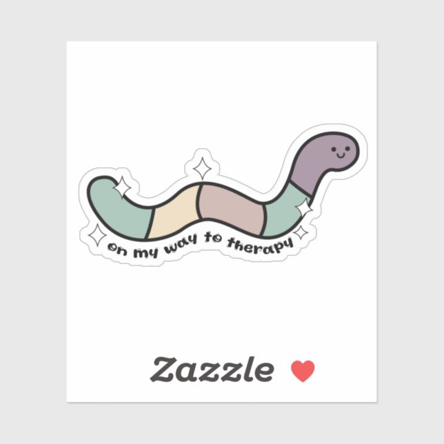 On My Way to Therapy funny .Snarky decal, therapy Sticker (Sheet)