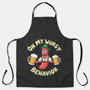On My Wurst Behavior Funny Oktoberfest Festival Apron