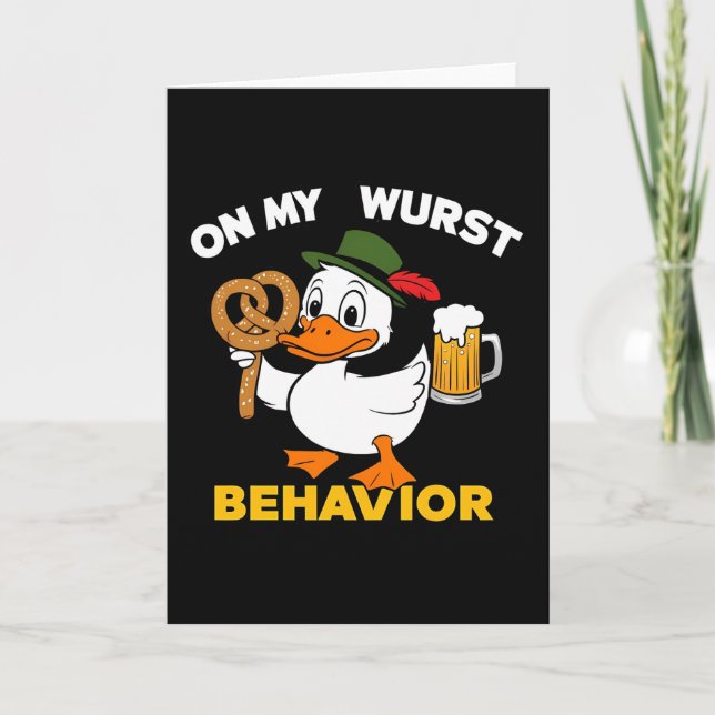 On My Wurst Behavior Holiday Card (Front)