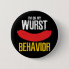 Funny Wurst Bratwurst Oktoberfest Humor Button | Zazzle.com