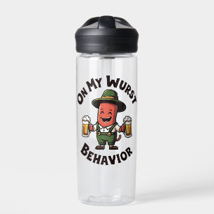 On My Wurst Behavior Oktoberfest Funny  Water Bottle