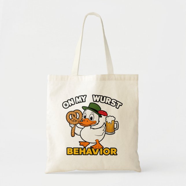 On My Wurst Behavior Tote Bag (Front)
