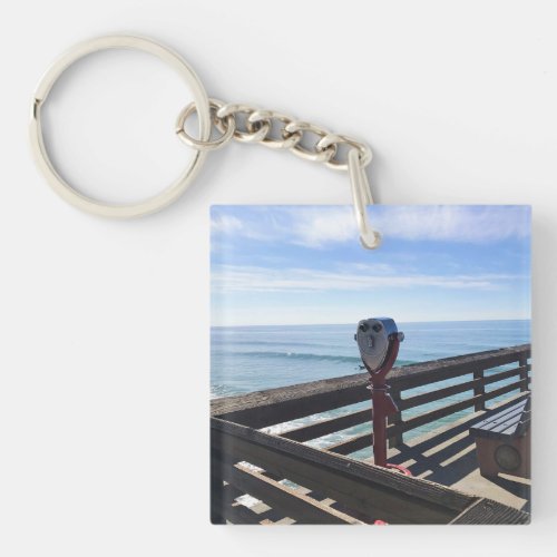 On Newport Pier Newport Beach California Keychain