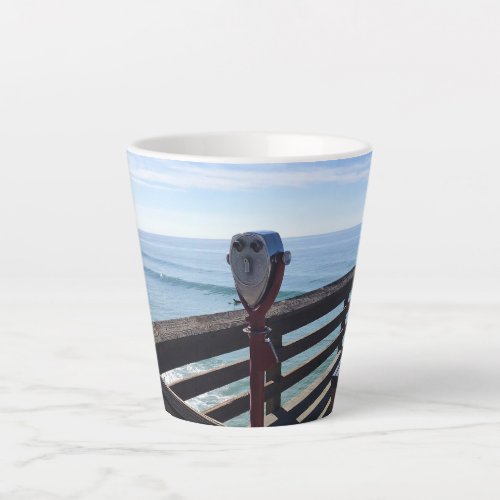 On Newport Pier Newport Beach California Latte Mug