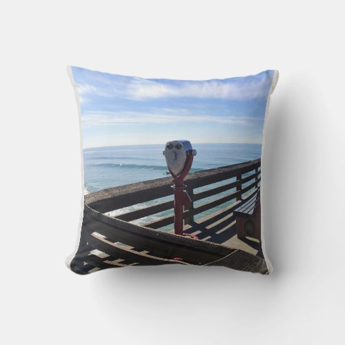 On Newport Pier Newport Beach California Throw Pillow