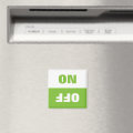 On Off Dishwasher in use sign fridge magnet | Zazzle