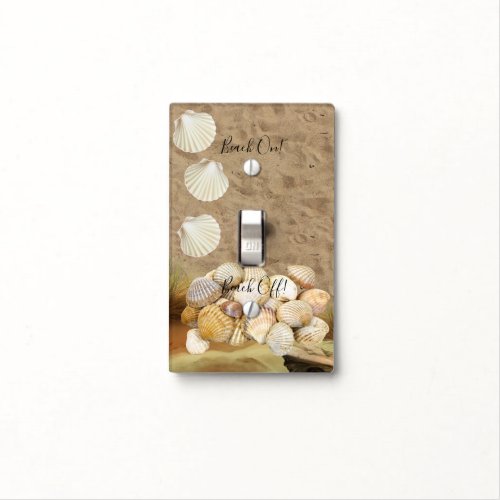 On Off Light Switch Cover Beach Clams Beach Stones