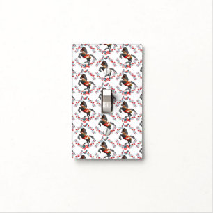 On Off Light Switch Cover Horse Floral