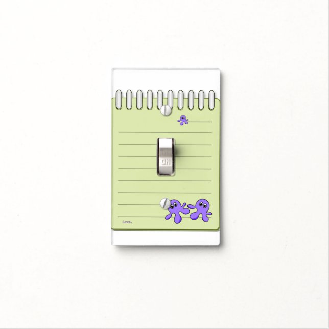 On Off Light Switch Cover Octopus (In Situ)