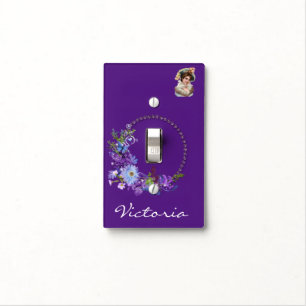 On Off Light Switch Cover Victorian Vintage Floral