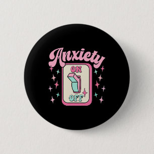On Off Switch Fun Mental Health Awareness Retro Button