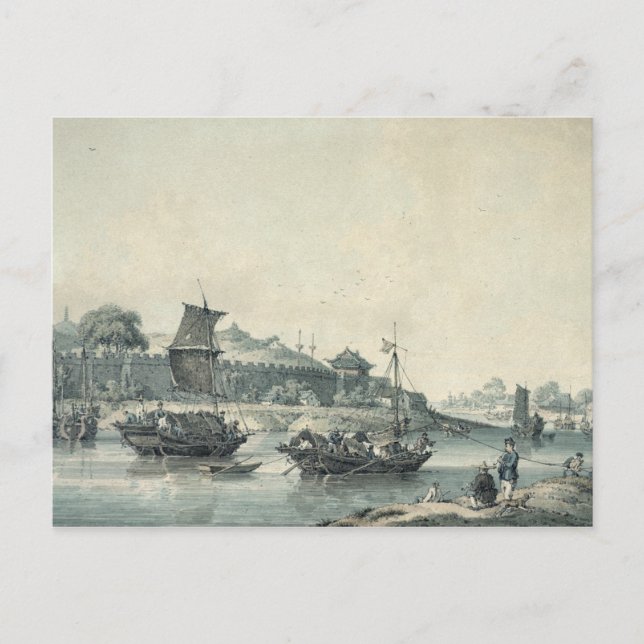 On one of the rivers of China Postcard (Front)