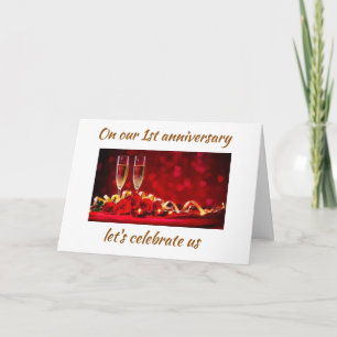 ON *OUR1st ANNIVERSARY* CELEBRATE *US* CARD
