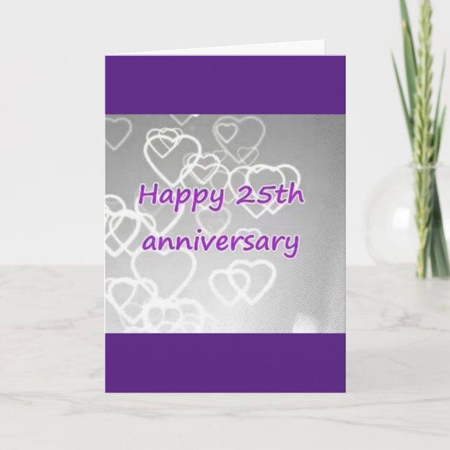ON OUR **25th** WEDDING ANNIVERSARY WITH LOVE      Card (Front)