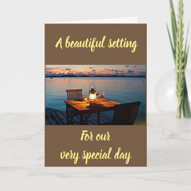 ON ***OUR ANNIVERSARY*** A BEAUTIFUL SETTING/LOVE CARD (Front)