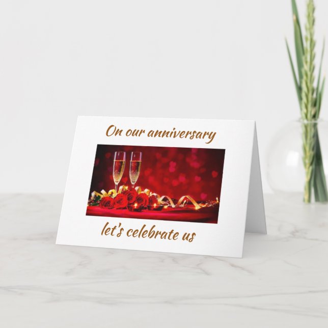 ON *OUR ANNIVERSARY* CELEBRATE *US* CARD (Front)