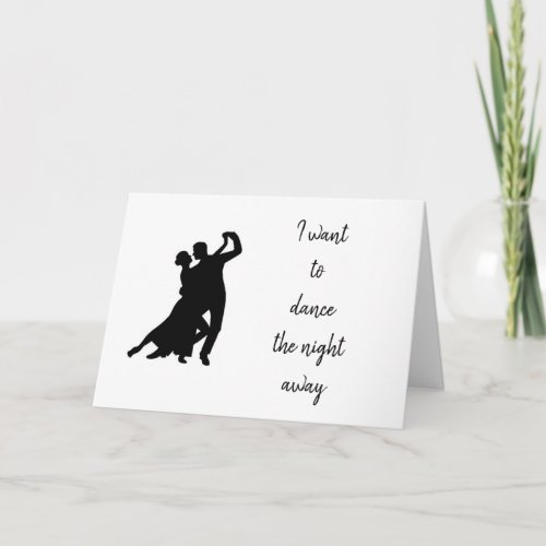 ON OUR ANNIVERSARY DANCE WITH ME CARD