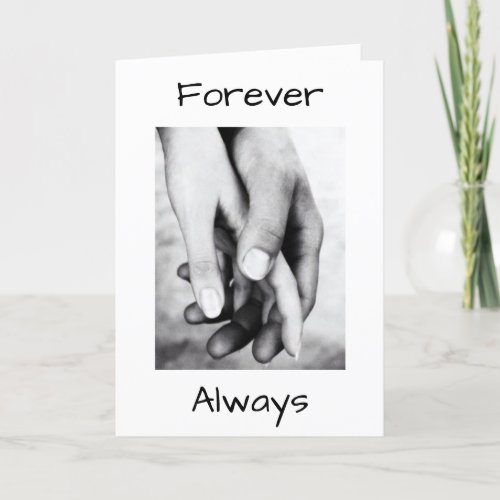 ON OUR WEDDING DAY_HOLD MY HAND FOREVER ALWAYS CARD